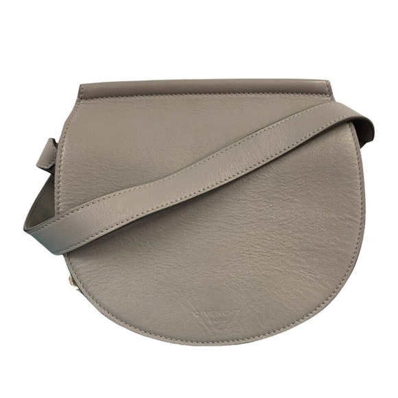 GIVENCHY INFINITY CHAIN CURB SMOOTH LEATHER SADDLE CROSSBODY BAG - Picture 2 of 12